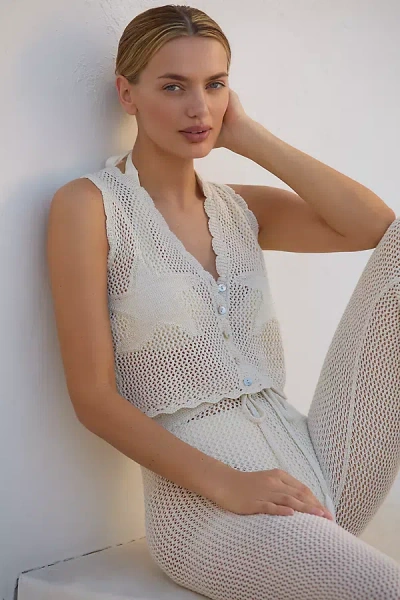 Capittana Raffa Knit Tank In White