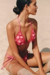 Capittana Raquel Embroidered Bikini Top In Multi