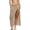 Capittana Rosalia Crochet Cover-up Skirt In Brown