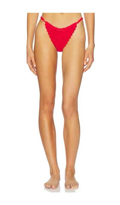 Capittana Rose Bikini Bottom In Red