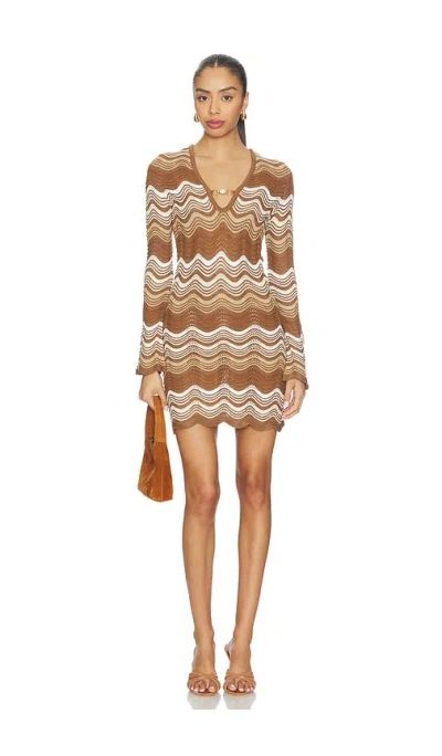 Capittana Sandra Mini Dress In Brown