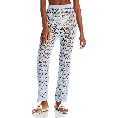 Capittana Womens Crochet Pants Cover-up In Blue