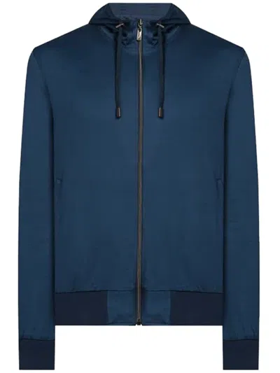 Capobianco Reversible Light Hoody Clothing In Blue