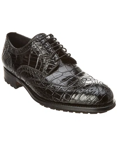 CAPORICCI CAPORICCI ALLIGATOR LEATHER WINGTIP OXFORD