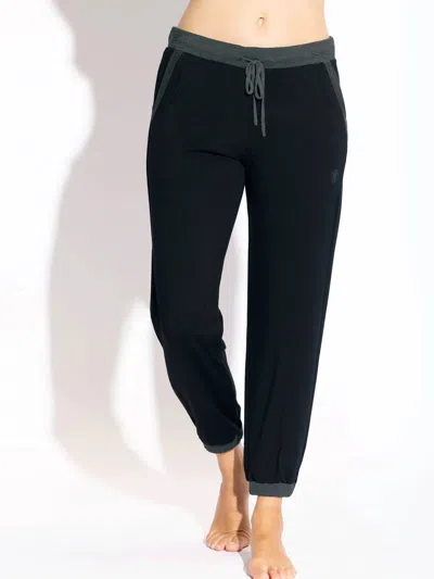 Capote Two Tone Joggers In Black / Charcoal In Multi