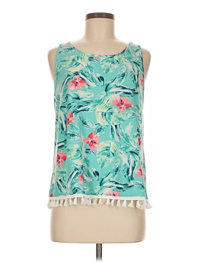 Pre-owned Cappagallo Sleeveless Blouse In Blue