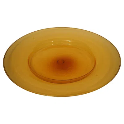 Pre-owned Cappellin Murano Round Orange Color Glass Plate, 1920