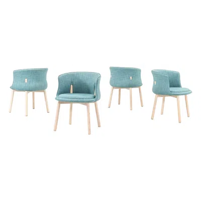 Pre-owned Cappellini 2022 Set Of Four Nendo For  Peg Arm Chairs In Grit 14 W/ Bleached Ash In Brown