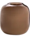 Cappellini Arya' Curved Vase 220mmx180mm In Brown