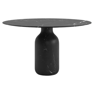 Pre-owned Cappellini Bottle Table In Marquinia Marble By Barber Osgerby For  In Black