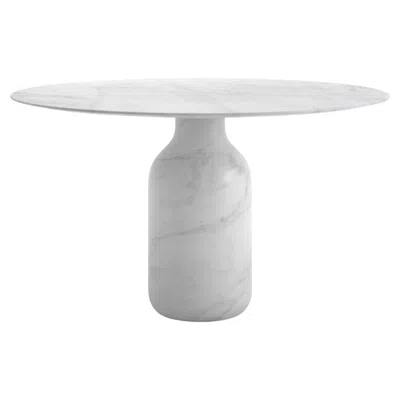 Pre-owned Cappellini Bottle Table In White Carrara Marble By Barber Osgerby For