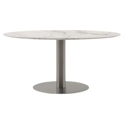 Pre-owned Cappellini Break Round Table By Giulio  For  In Gray