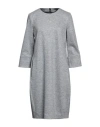 Cappellini By Peserico Woman Midi Dress Light Grey Size 6 Polyamide, Virgin Wool, Elastane In Grey