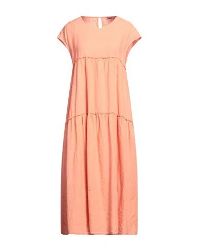 Cappellini By Peserico Woman Midi Dress Pink Size 10 Linen