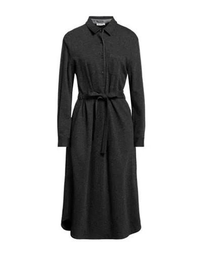 Cappellini By Peserico Woman Midi Dress Steel Grey Size 6 Viscose, Virgin Wool, Polyamide
