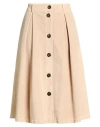 Cappellini By Peserico Woman Midi Skirt Beige Size 6 Cotton, Elastane In Neutral