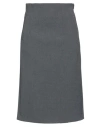 Cappellini By Peserico Woman Midi Skirt Lead Size 6 Polyester, Viscose, Cotton, Elastane In Grey