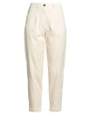 Cappellini By Peserico Woman Pants Ivory Size 6 Cotton, Elastane