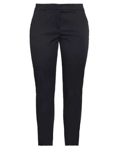 Cappellini By Peserico Woman Pants Midnight Blue Size 10 Cotton, Elastane In Black