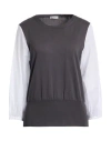 Cappellini By Peserico Woman Sweater Grey Size 10 Cotton In Multi