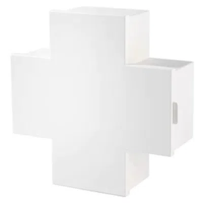 Pre-owned Cappellini Cross Medicine Cabinet In Gloss White, Thomas Eriksson, Italy, 1990s In Gray
