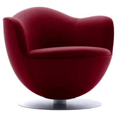 Pre-owned Cappellini Dalia Armchair In Fixed Upholstery By Marcel Wanders For  In Red