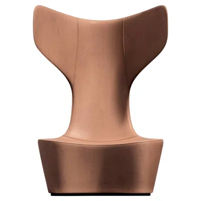 Pre-owned Cappellini Drum Small Armchair In Fixed Upholstery By Mac Stopa For  In Brown