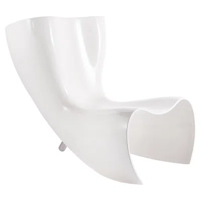 Pre-owned Cappellini Felt Armchair In Fiberglass By Marc Newson For  In Gray