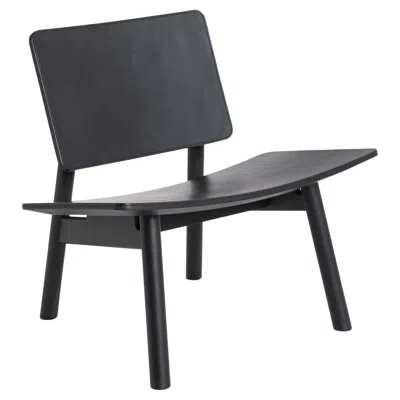 Pre-owned Cappellini Hiroi Small Armchair In Massive Black Ash Wood By Mat?j Janský & Cyril Dund?ra