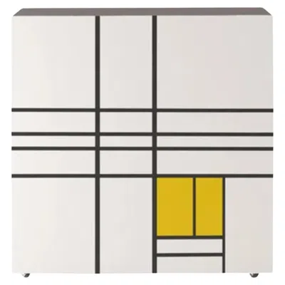 Pre-owned Cappellini Homage To Mondrian Cabinet By Shiro Kuramata For  In Gray
