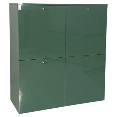 Pre-owned Cappellini Italian Modern Green Wood Sideboard By , 1990s