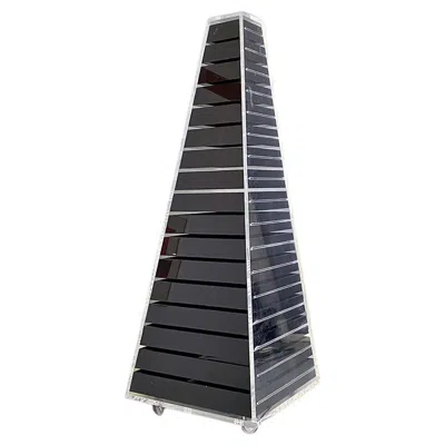 Pre-owned Cappellini Italian Modern Pyramid Chest Of Drawers By Shiro Kuramata For , 1980s In Black
