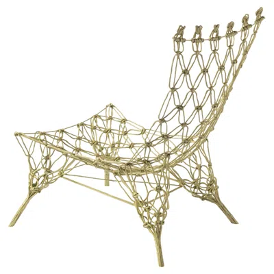 Pre-owned Cappellini Knotted Armchair In “knotted” Rope By Marc Newson For  In Sand