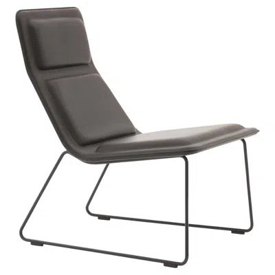 Pre-owned Cappellini Low Pad High Armchair In Fixed Cover In Fabric Or Leather By Jasper Morrison In Brown