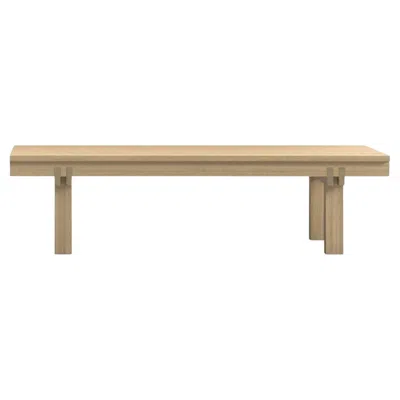 Pre-owned Cappellini Mathare Bench In Oak By Giacomo Moor For  In Brown