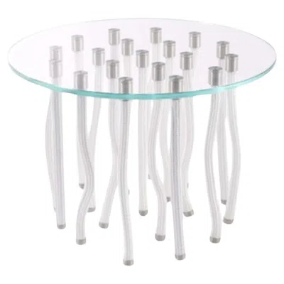 Pre-owned Cappellini Org Coffee Table In White And Transparent Glass By Fabio Novembre For