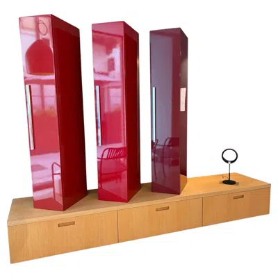 Pre-owned Cappellini Wall System In Oak And High-gloss Lacquered In Brown