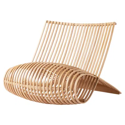 Pre-owned Cappellini Wooden Chair In Beech Wood Planks By Marc Newson For  In Brown