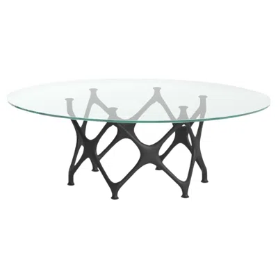 Pre-owned Cappellini X Table System Coffee Table In Glass Top By Hsiang Han Hsu For  In Gray