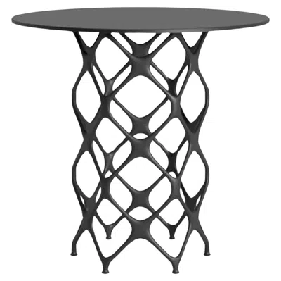 Pre-owned Cappellini X Table System Round Table In Laminate Top By Hsiang Han Hsu For  In Black
