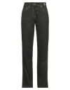 Cappopera Woman Pants Military Green Size 32 Cotton, Elastane In Green