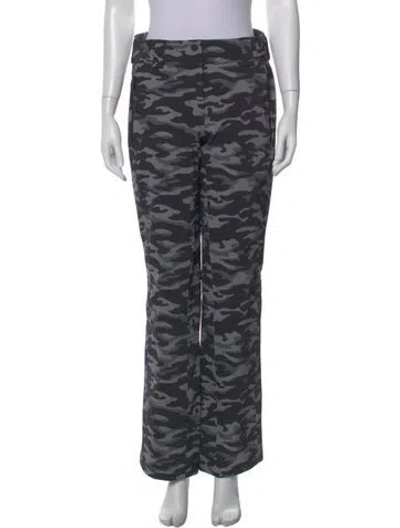 Pre-owned Capranea Camouflage Print Wide Leg Pants In Gray
