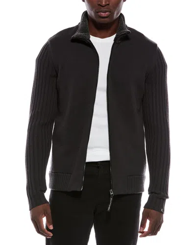 Capranea Jatz Full Zip Wool Mock Neck Sweater In Black