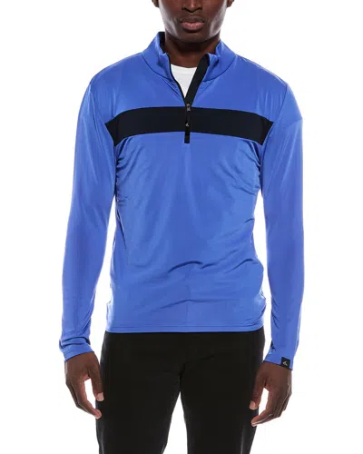 Capranea Rothorn 1/4-zip Mock Neck Pullover In Blue