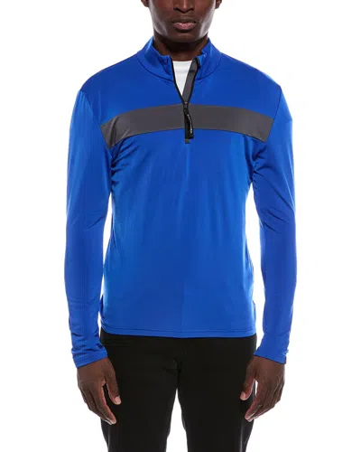 Capranea Rothorn 1/4-zip Mock Neck Pullover In Blue