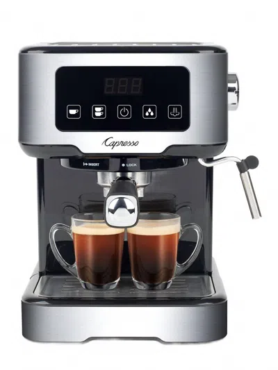 Capresso Cafe Touchscreen Espresso Machine In Black In Silver