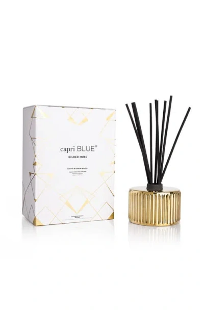 Capri Blue Exotic Blossom & Basil Gilded Reed Diffuser