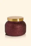 Capri Blue Glam Tinsel & Spice Scented Candle In A Jar- 19oz In Maroon
