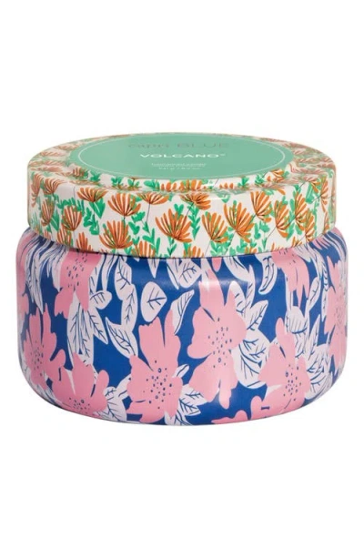 Capri Blue Pattern Play Travel Tin Candle In Green