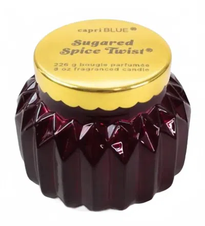 Capri Blue Royal Gem Petite Sugared Spice Twist Candle 8 oz In Burgundy
